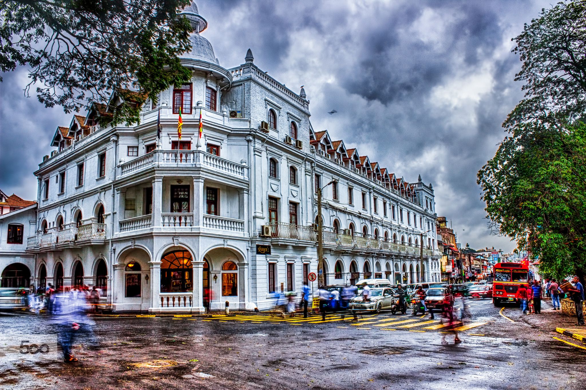 Panoramic city and lake view in Kandy